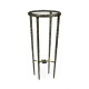 Bronze finish hammered iron circular wine table