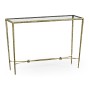 Hammered Light Brown Brass Rectangular Console