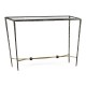 Hammered Antique Black Brass Rectangular Console