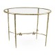 Hammered Light Brown Brass Circular Centre Table