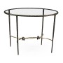 Hammered Antique Black Brass Circular Centre Table