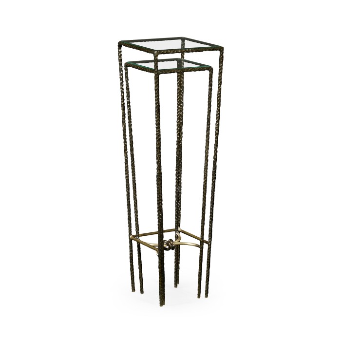 Bronze hammered nesting tables