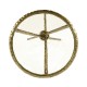 Hammered Light Brown Brass Circular Wine Table