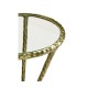 Hammered Light Brown Brass Circular Wine Table