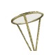 Hammered Light Brown Brass Circular Wine Table