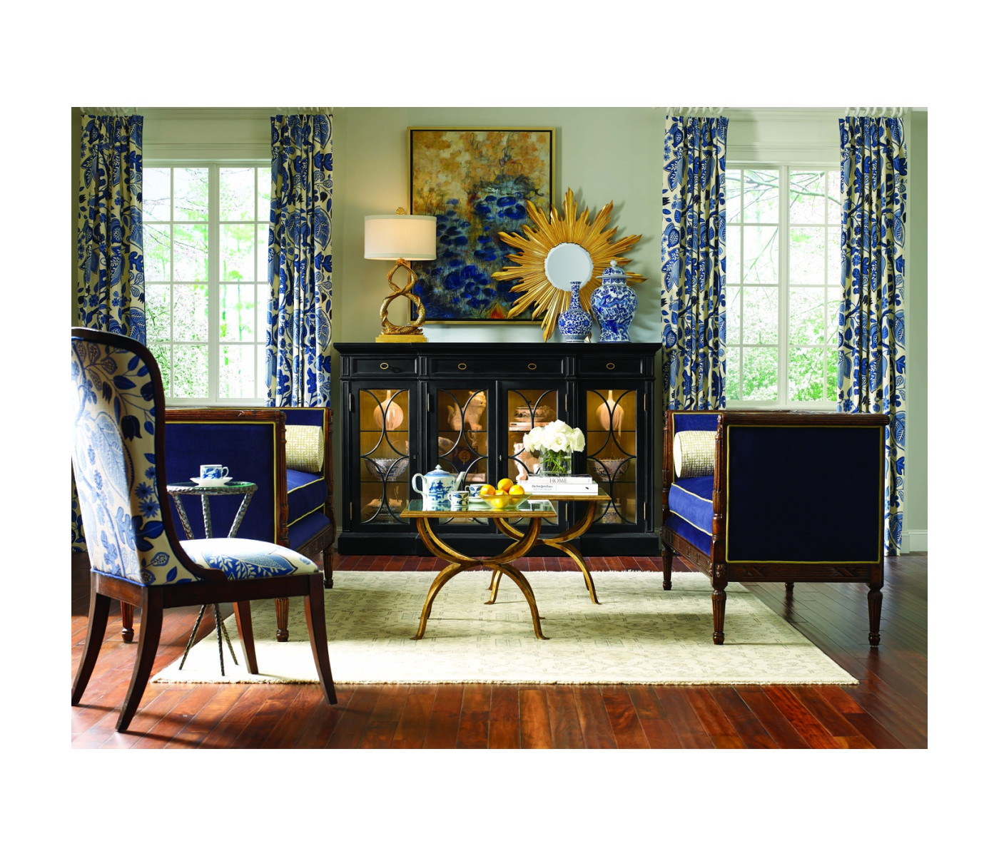 Hammered Light Brown Brass Circular Wine Table