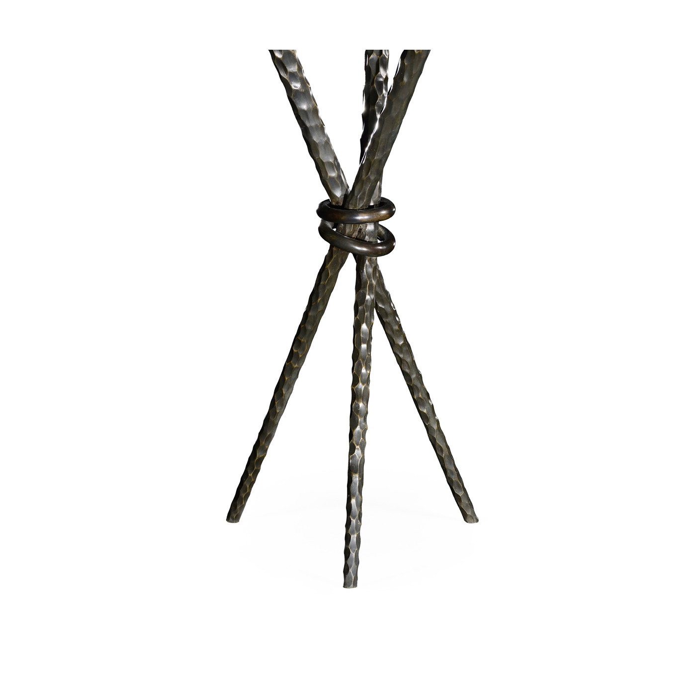 Hammered Antique Black Brass Circular Wine Table