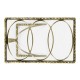 Hammered Light Brown Brass Sofa Drinks Table