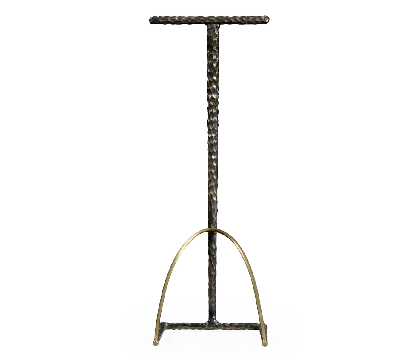 Hammered Antique Black Brass Sofa Drinks Table