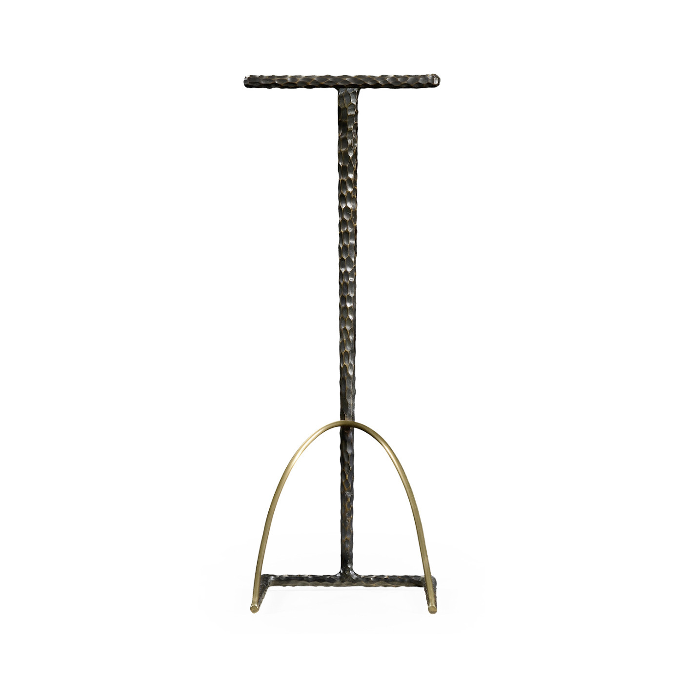 Hammered Antique Black Brass Sofa Drinks Table