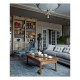 Hammered Antique Black Brass Sofa Drinks Table