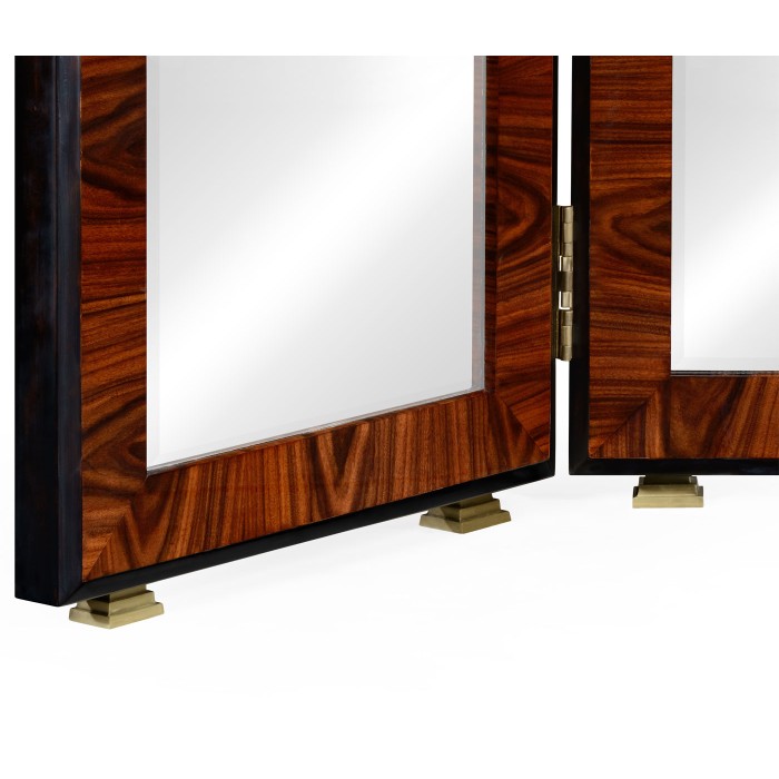 Art Deco style full length triple dressing mirror (High lustre)