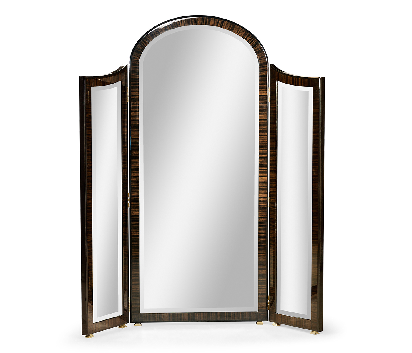 Triple Full Length Art Deco Macassar Ebony High Lustre Mirror