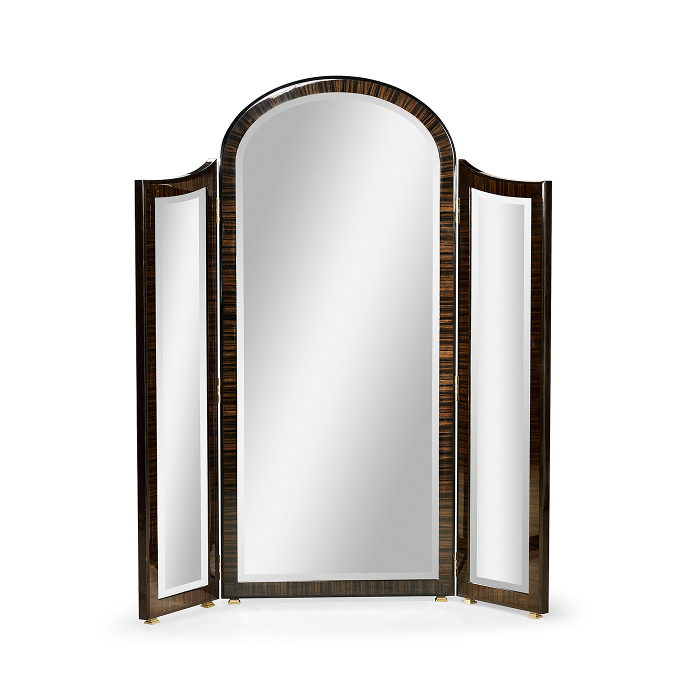 Triple Full Length Art Deco Macassar Ebony High Lustre Mirror