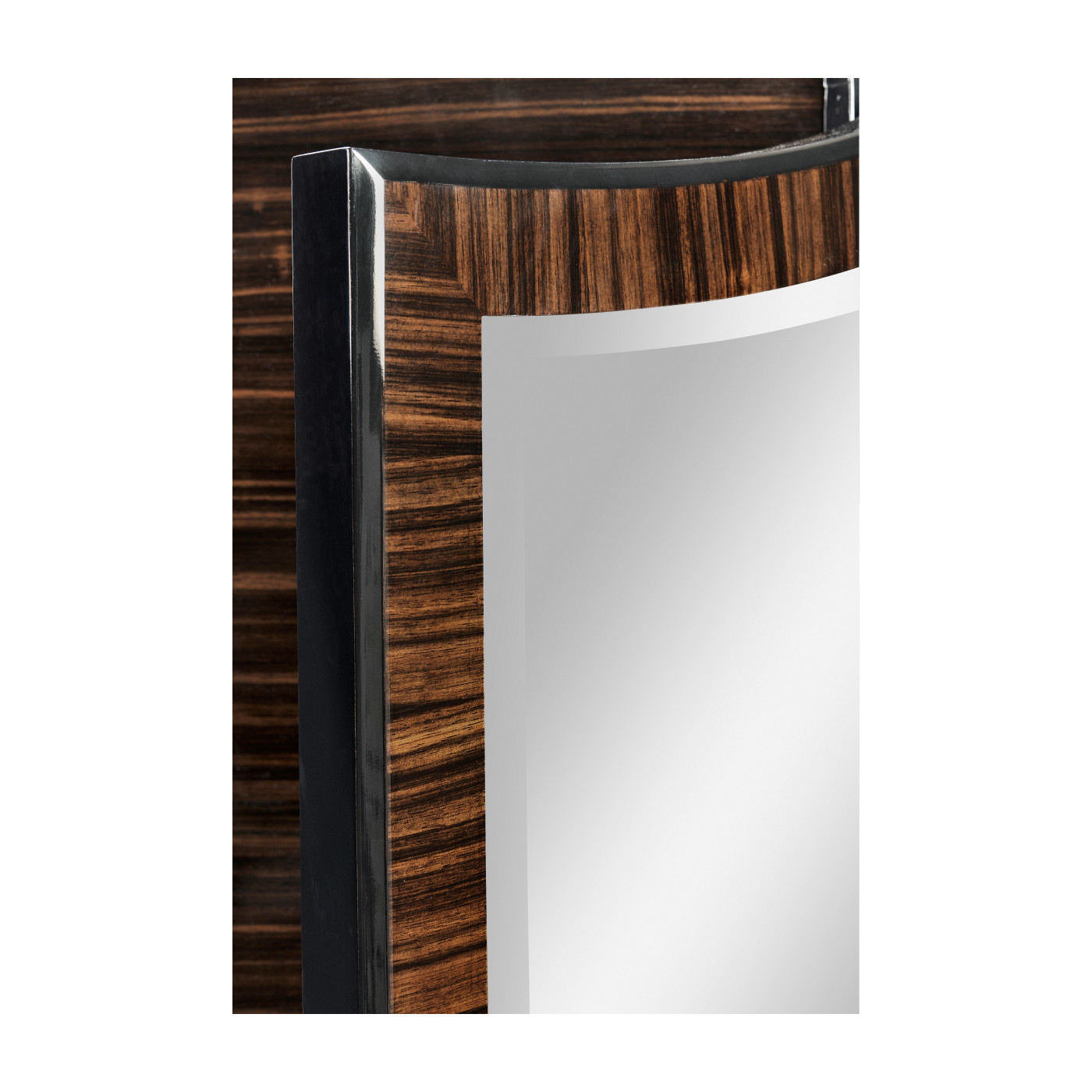 Triple Full Length Art Deco Macassar Ebony High Lustre Mirror