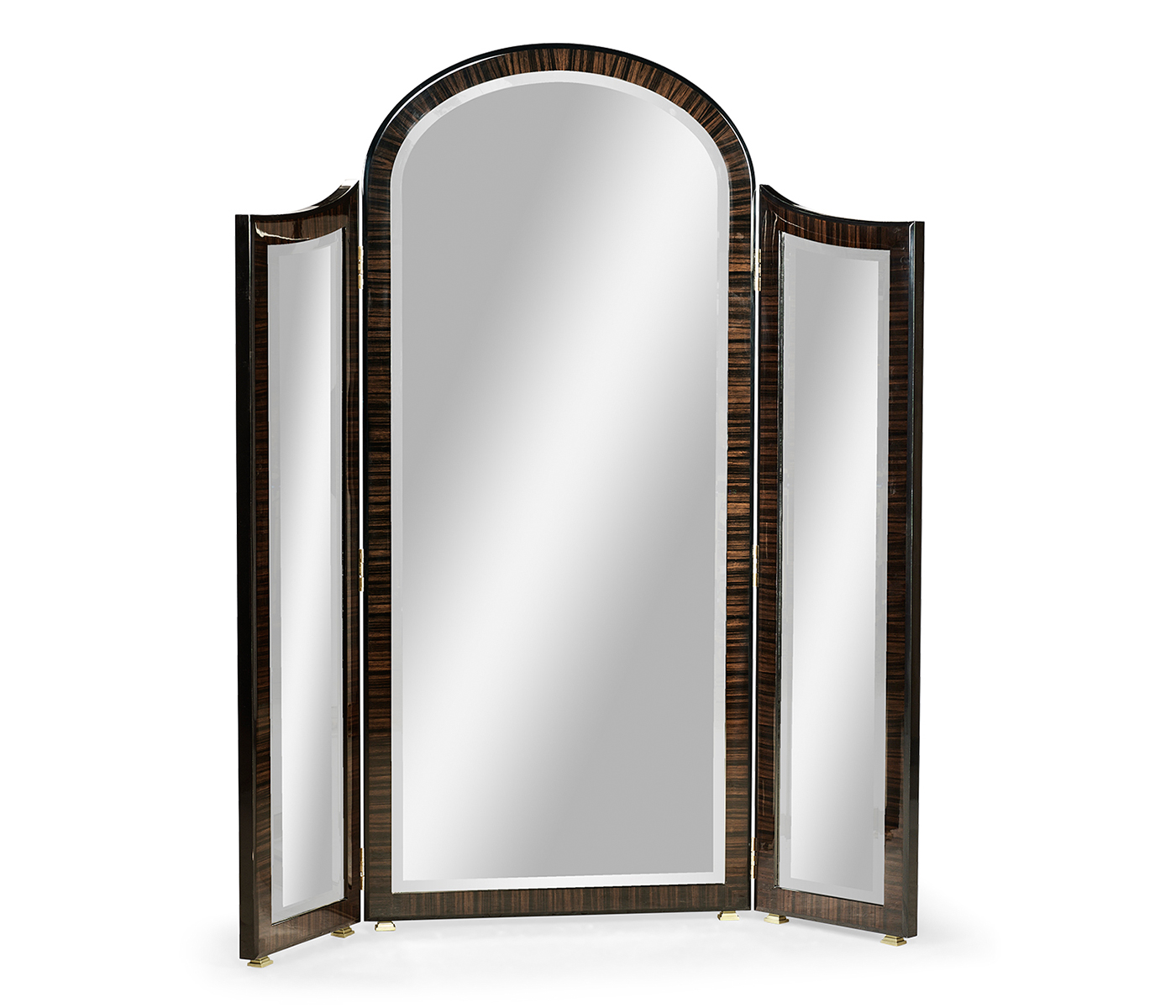 Triple Full Length Art Deco Macassar Ebony High Lustre Mirror