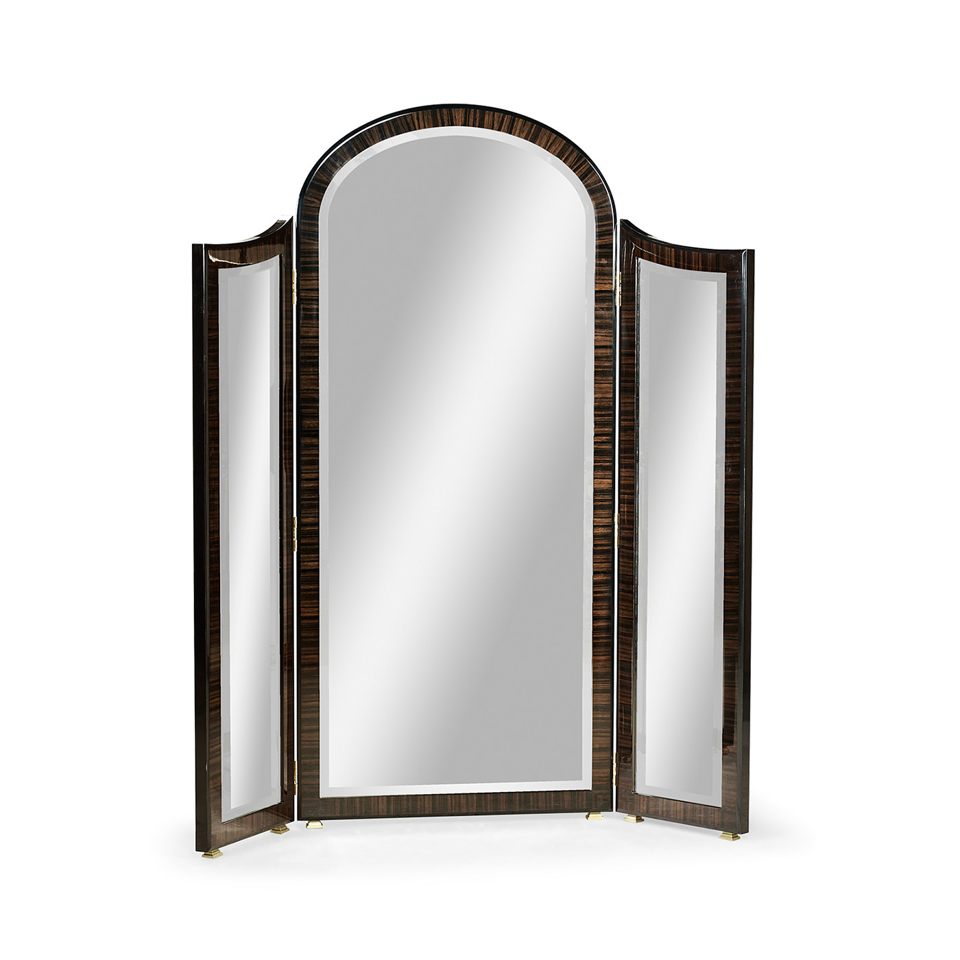 Triple Full Length Art Deco Macassar Ebony High Lustre Mirror