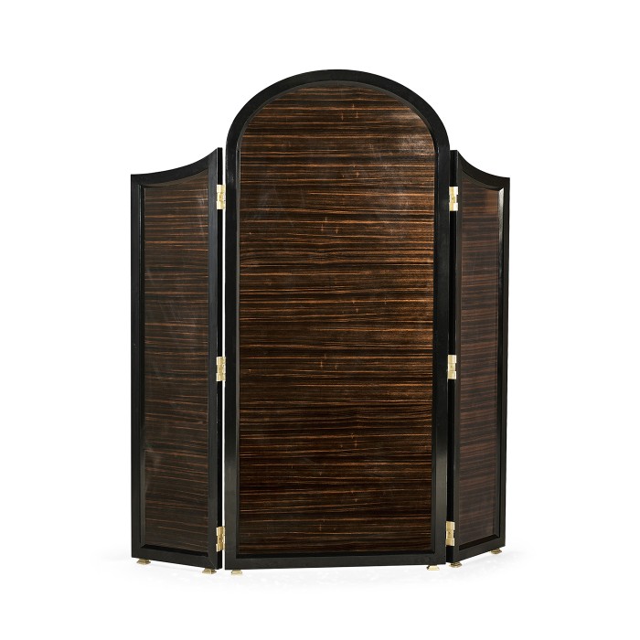 Triple Full Length Art Deco Macassar Ebony High Lustre Mirror