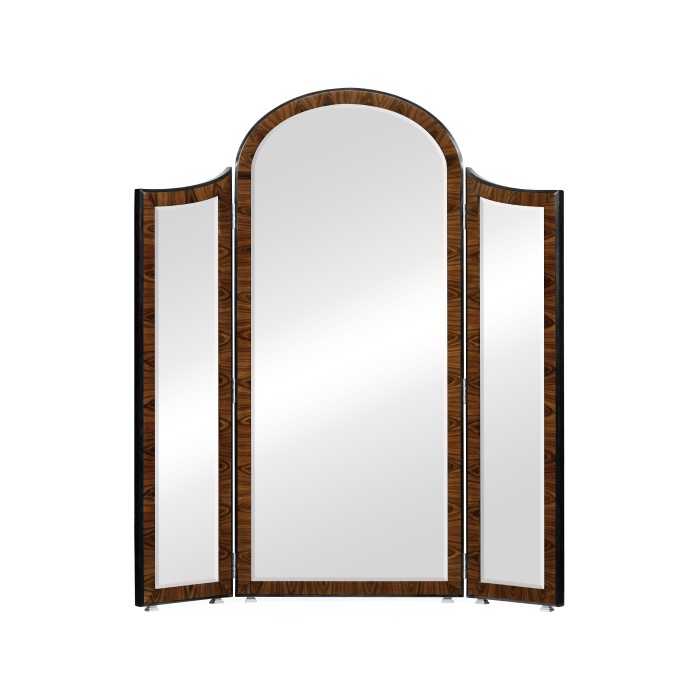 Art Deco style full length triple dressing mirror (Satin)