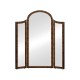 Art Deco style full length triple dressing mirror (Satin)