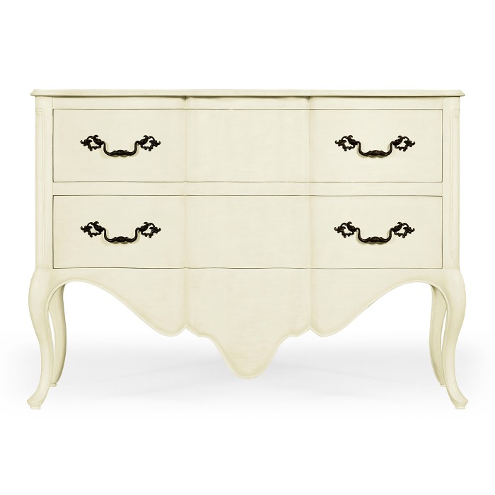 Linen painted French provincial chest of drawers