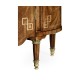 Sheraton Style Bowfront Light Walnut Commode