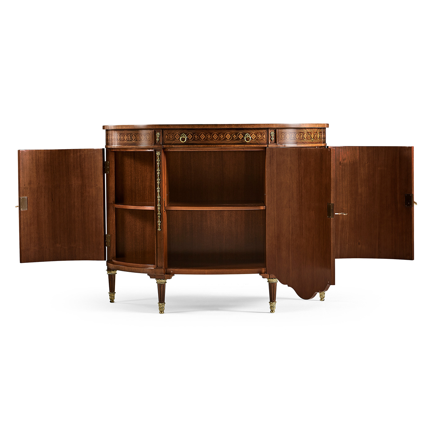 Sheraton Style Bowfront Light Mahogany Commode