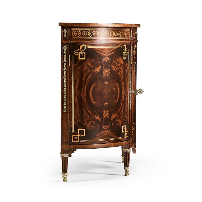 Sheraton Style Bowfront Light Mahogany Commode