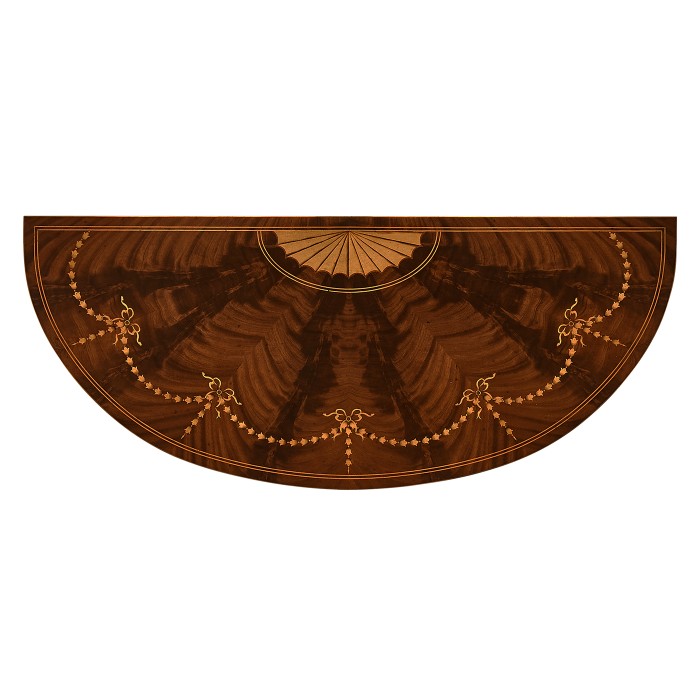 Sheraton Style Bowfront Light Mahogany Commode