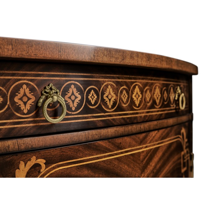 Sheraton Style Bowfront Light Mahogany Commode