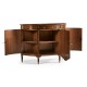 Sheraton Style Bowfront Light Mahogany Commode