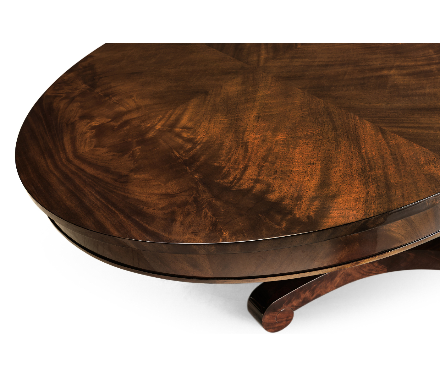 Traditional Mahogany Biedermeier Style Dining Table