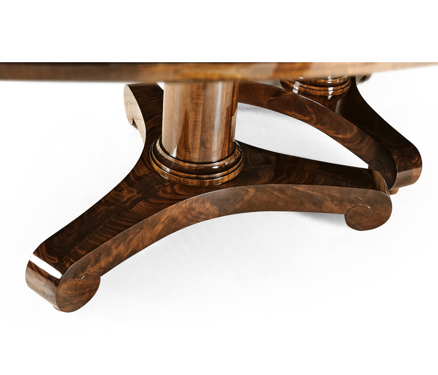 Traditional Mahogany Biedermeier Style Dining Table