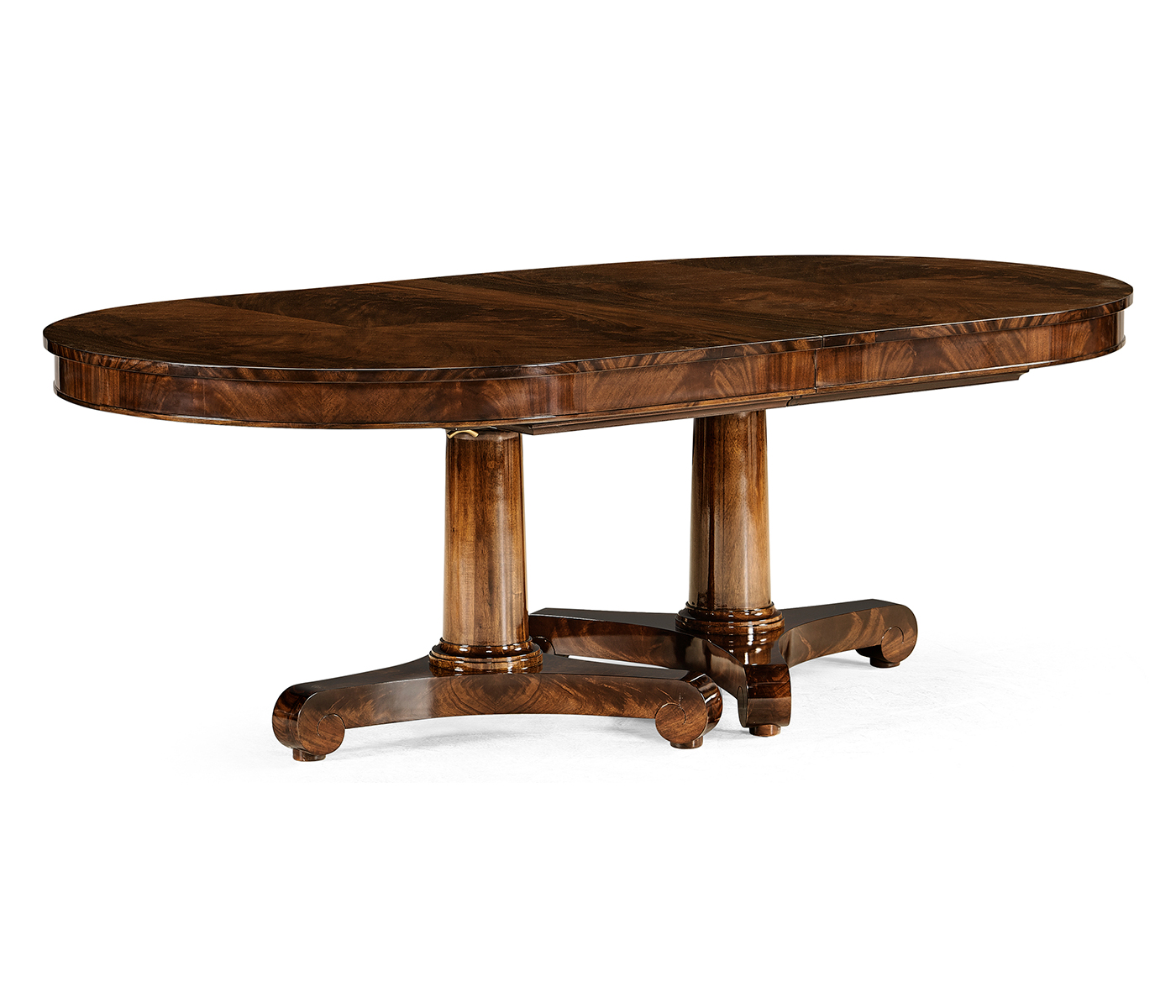 Traditional Mahogany Biedermeier Style Dining Table