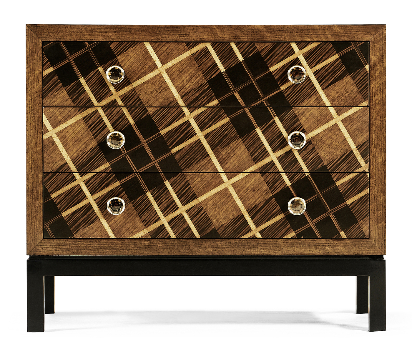 Hand Inlaid Tartan Low Chest
