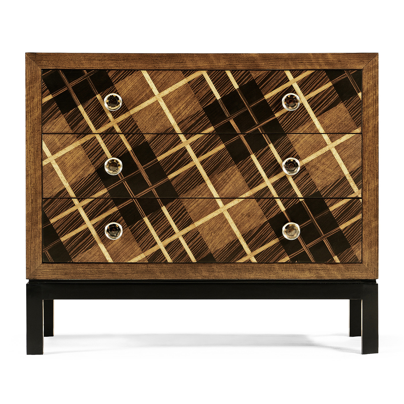 Hand Inlaid Tartan Low Chest