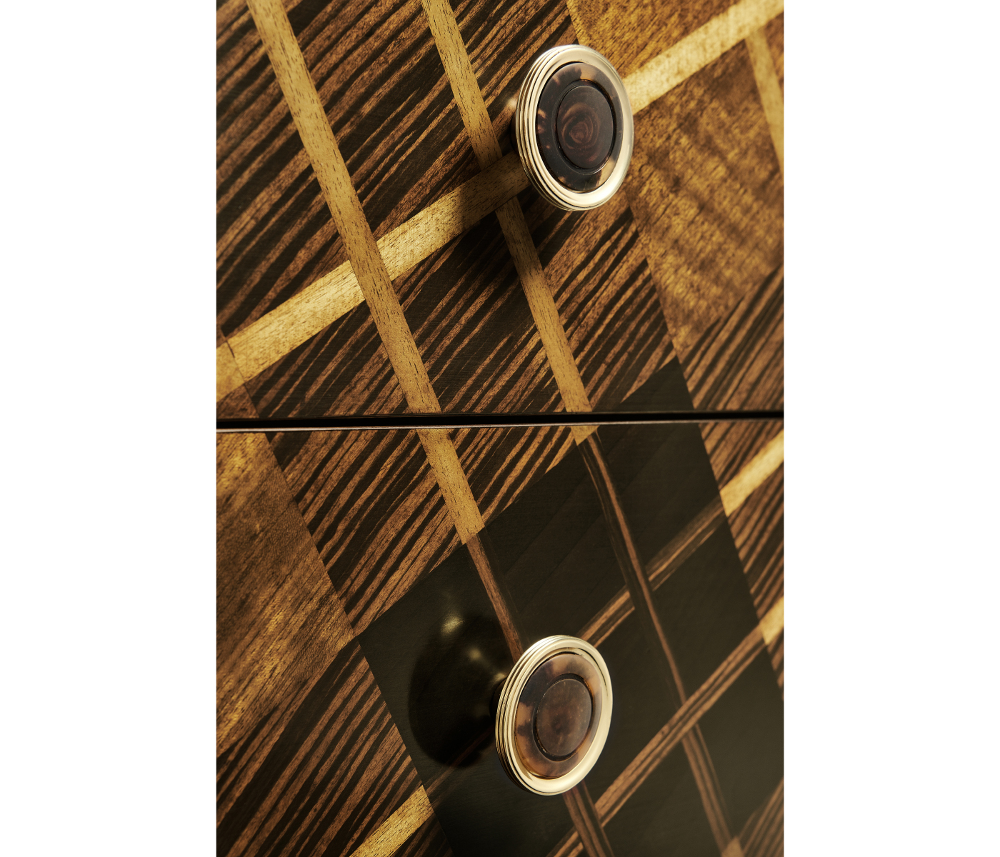 Hand Inlaid Tartan Low Chest