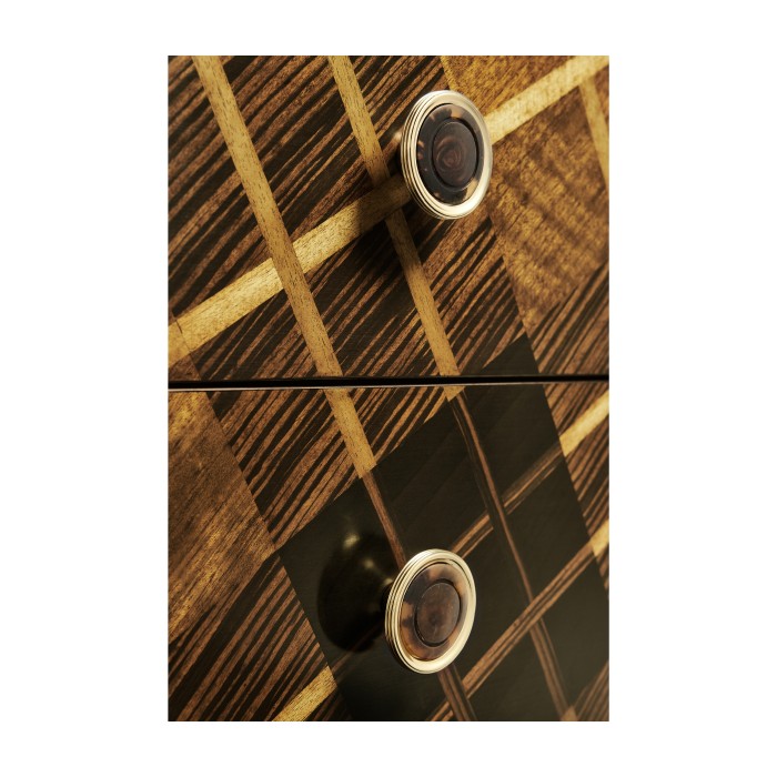 Hand Inlaid Tartan Low Chest