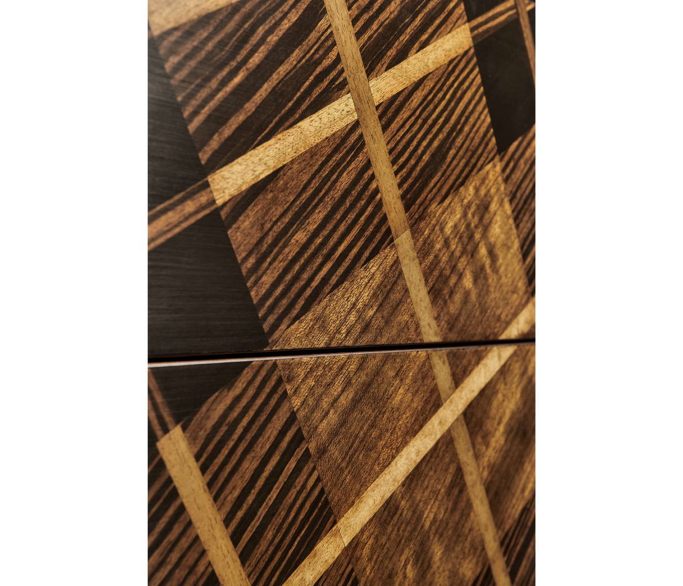 Hand Inlaid Tartan Low Chest