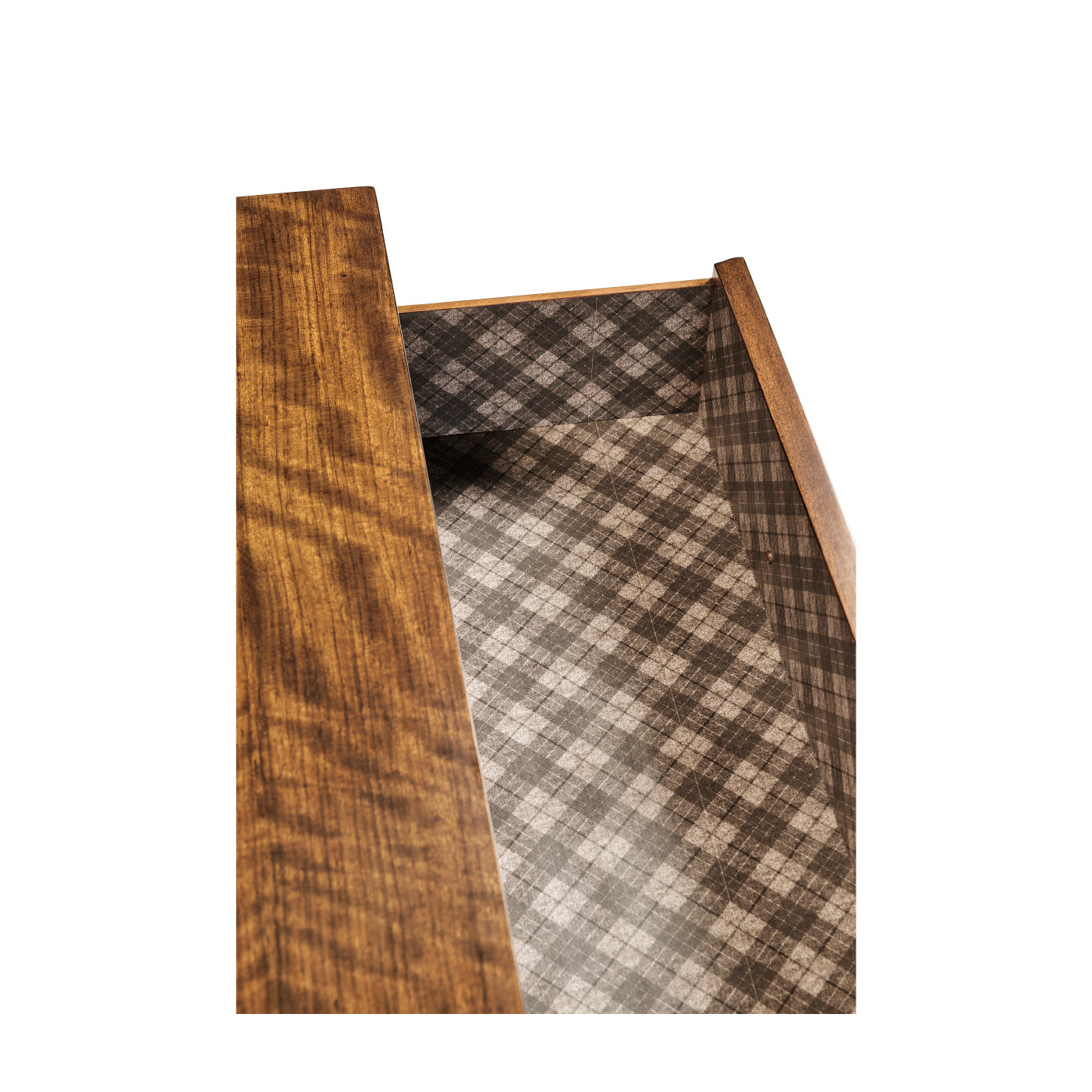 Hand Inlaid Tartan Low Chest