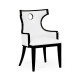 Greek Revival Biedermeier Black Arm Chair
