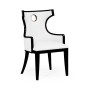 Greek Revival Biedermeier Black Arm Chair