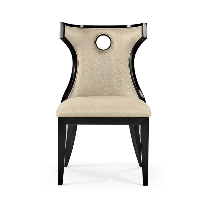 Greek Revival Biedermeier Black Side Chair