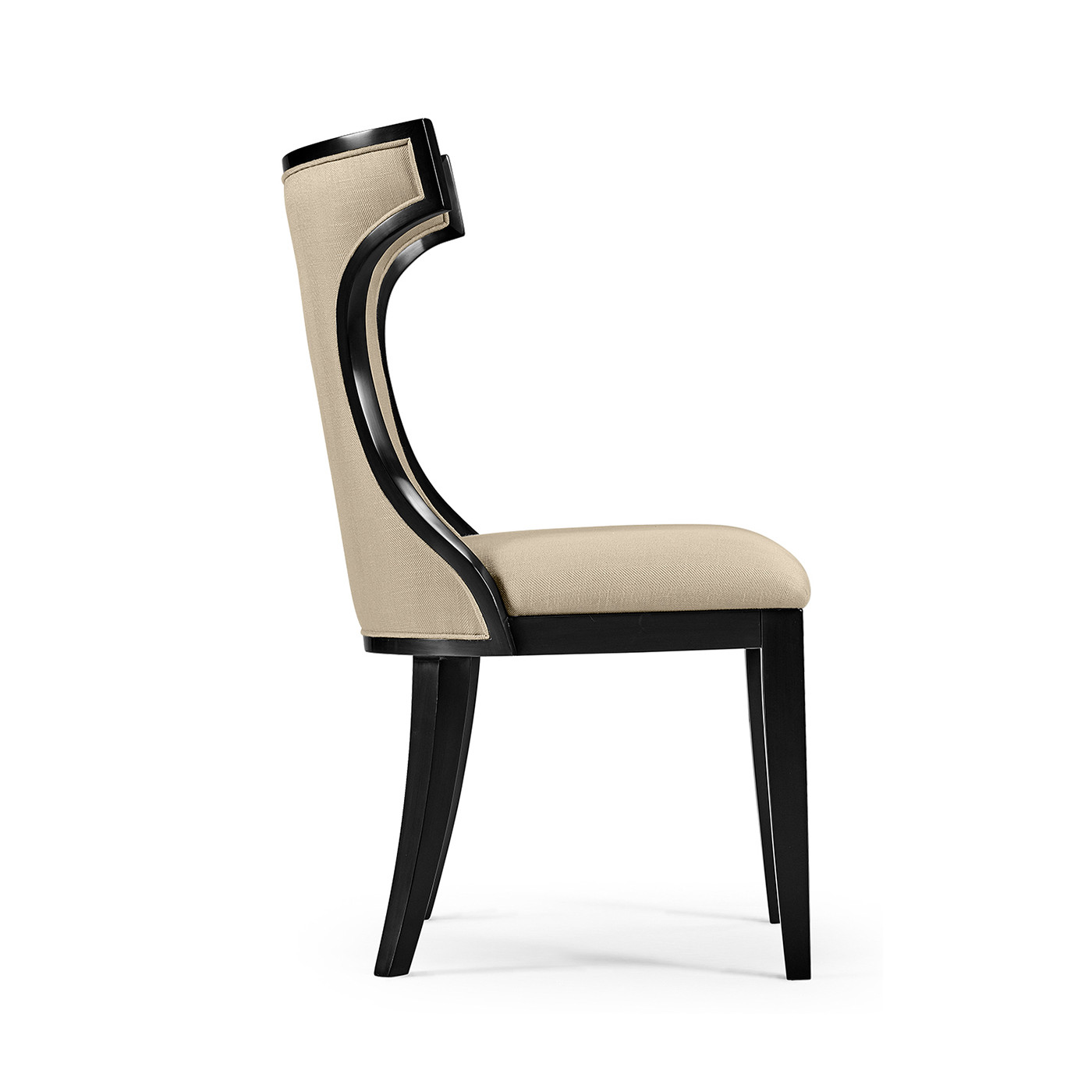 Greek Revival Biedermeier Black Side Chair