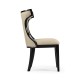 Greek Revival Biedermeier Black Side Chair