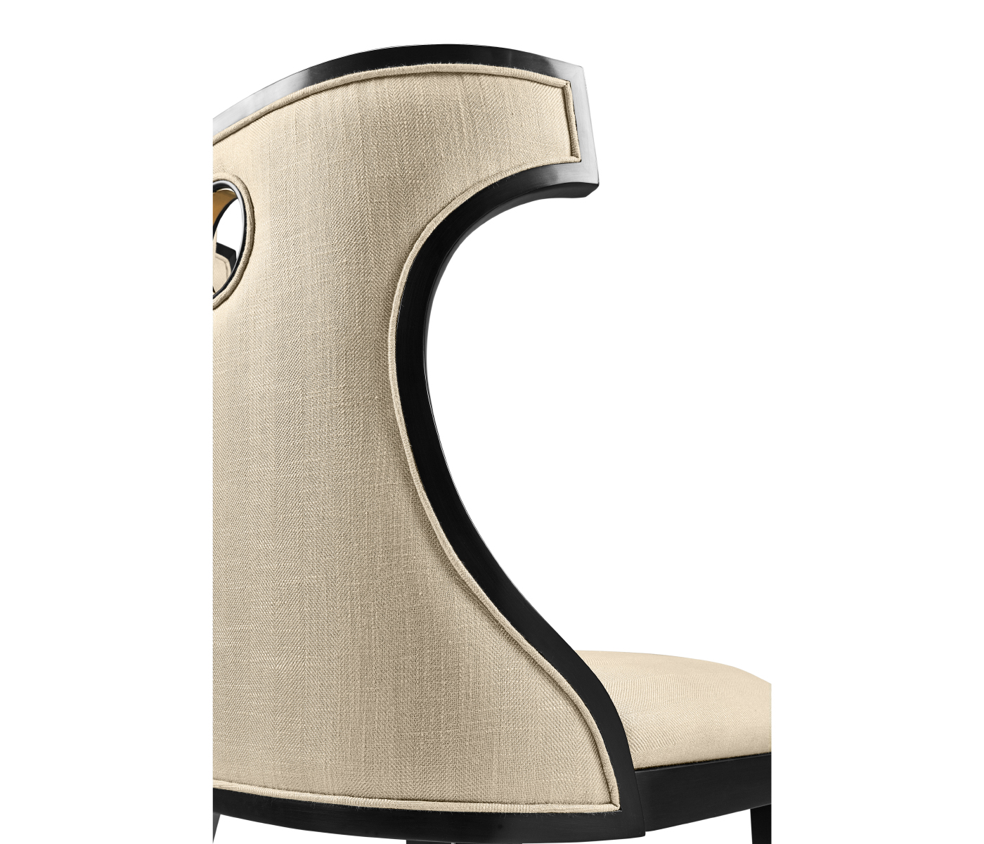 Greek Revival Biedermeier Black Side Chair