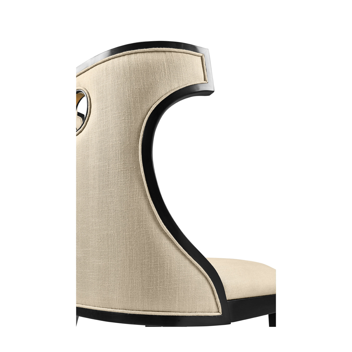 Greek Revival Biedermeier Black Side Chair