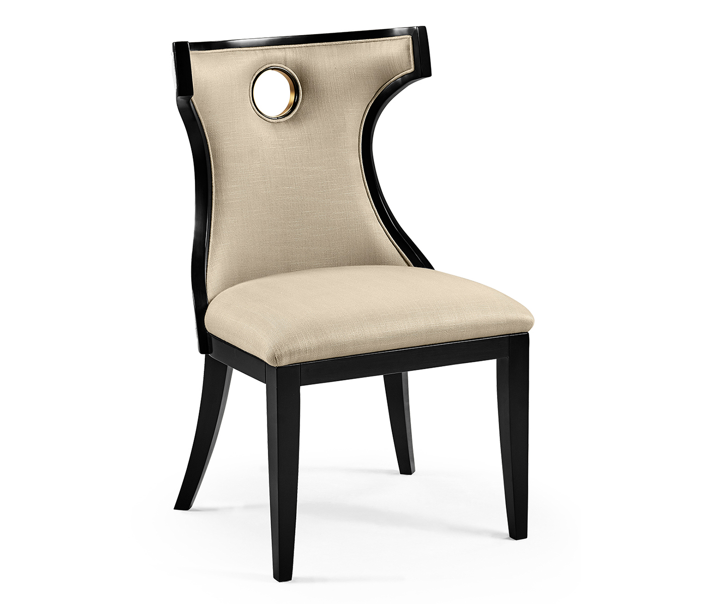 Greek Revival Biedermeier Black Side Chair