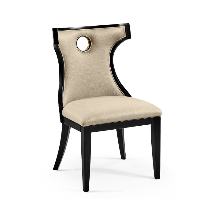 Greek Revival Biedermeier Black Side Chair