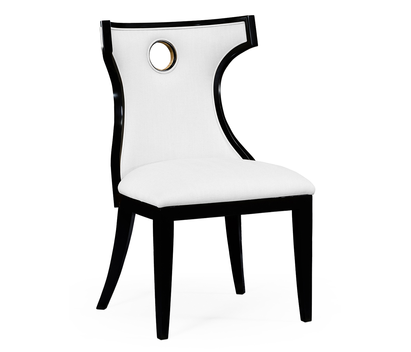 Greek Revival Biedermeier Black Side Chair